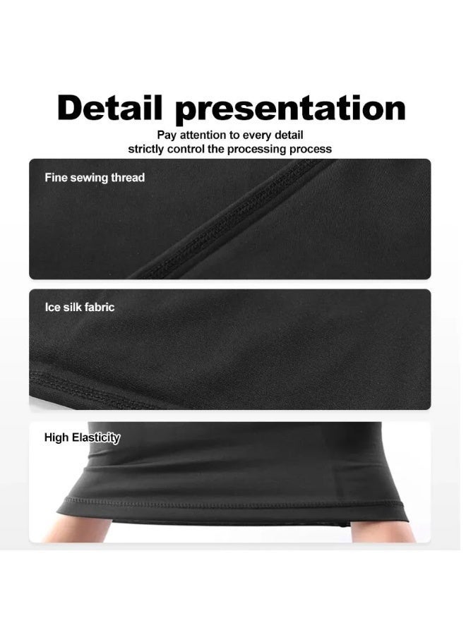 Chabeia Cooling Neck Gaiter Face Mask, Summer Half-Face Scarf Cover, Sun Protection and UV Protection (Black) - Image 3